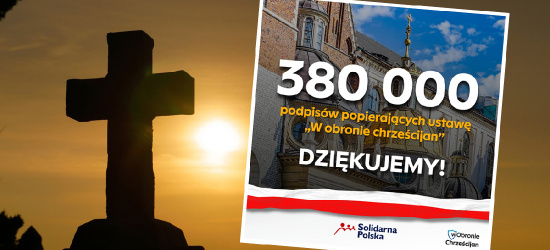 380 tys. podpisów Polaków w obronie chrześcijan (VIDEO, ZDJĘCIA)