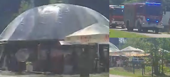 Pożar cukierni w Polańczyku. Przyczyną instalacja elektryczna [VIDEO]