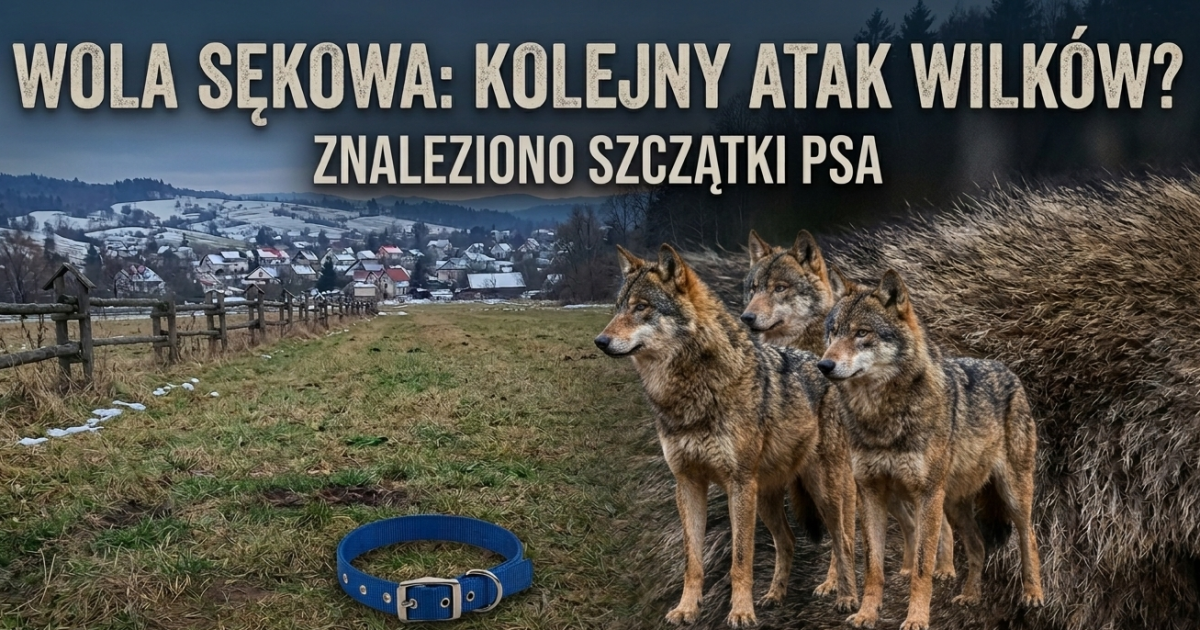 WOLA SĘKOWA: Wilki znów zaatakowały? Na polach znaleziono zagryzionego psa