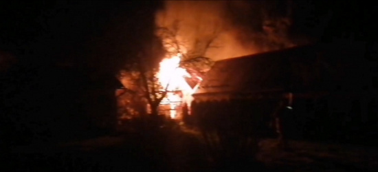 SANOK: Otrzymaliśmy nagranie z pożaru na ogródkach działkowych (VIDEO)
