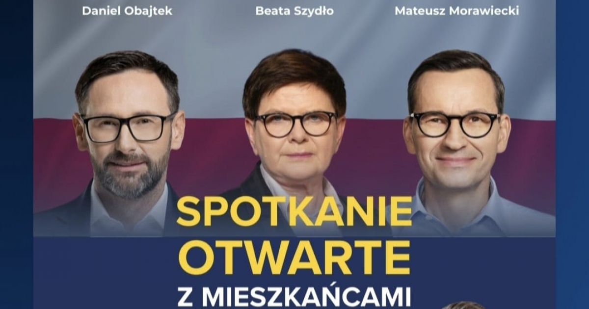 Daniel Obajtek, Beata Szydło i Mateusz Morawiecki spotkają się z mieszkańcami Brzozowa