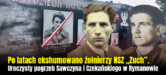 RYMANÓW: Powrót dowódcy i jego podkomendnego. Uroczysty pogrzeb żołnierzy oddziału „Zuch”