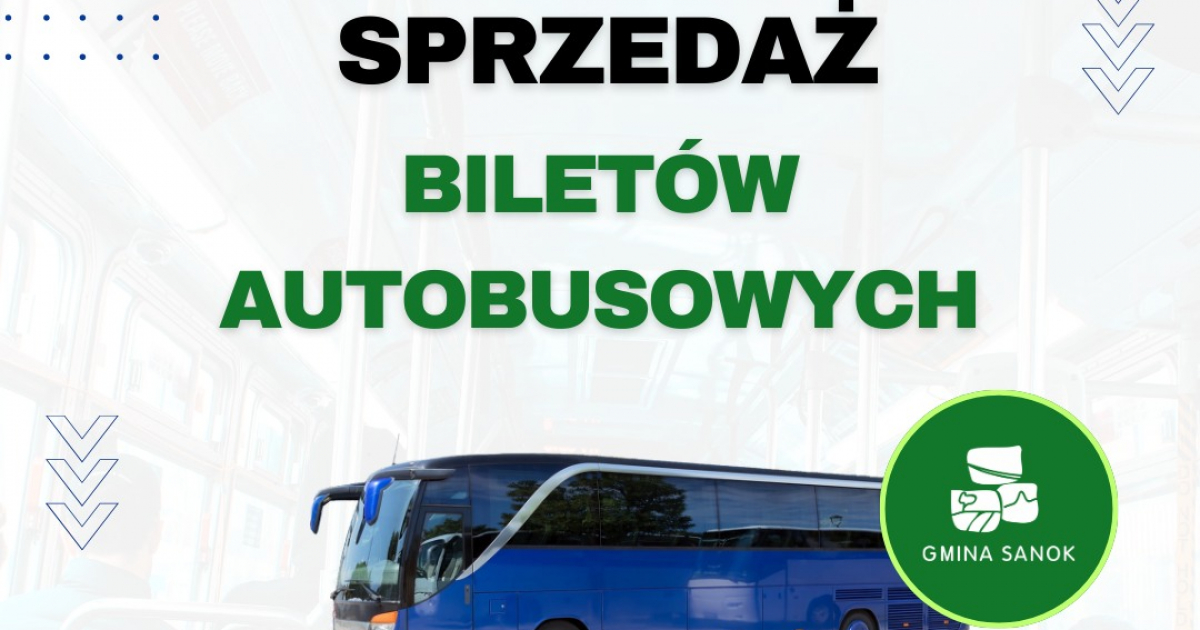 GMINA SANOK: Sprzedaż biletów miesięcznych przewoźnika SANTUR