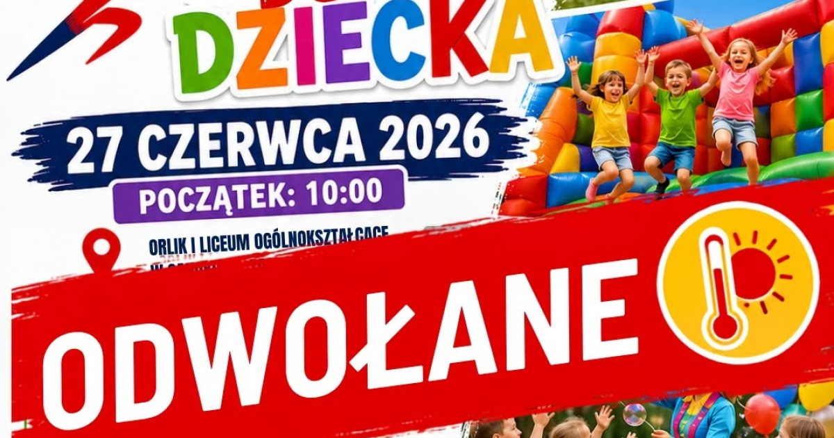 Upały zmieniają plany. Orlikowy Dzień Dziecka przełożony na 11 lipca