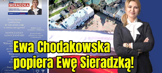 Ewa Chodakowska popiera Ewę Sieradzką!