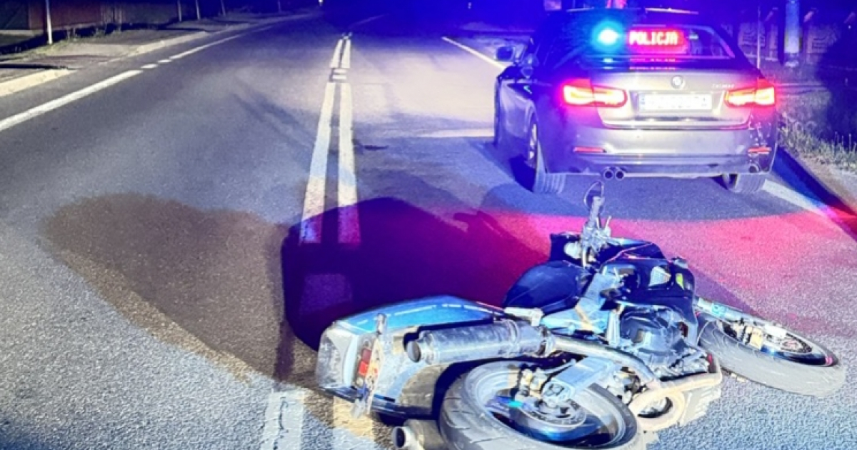 Uciekał motocyklem przed policją, zderzył się z radiowozem! Grozi mu do 5 lat więzienia [VIDEO]