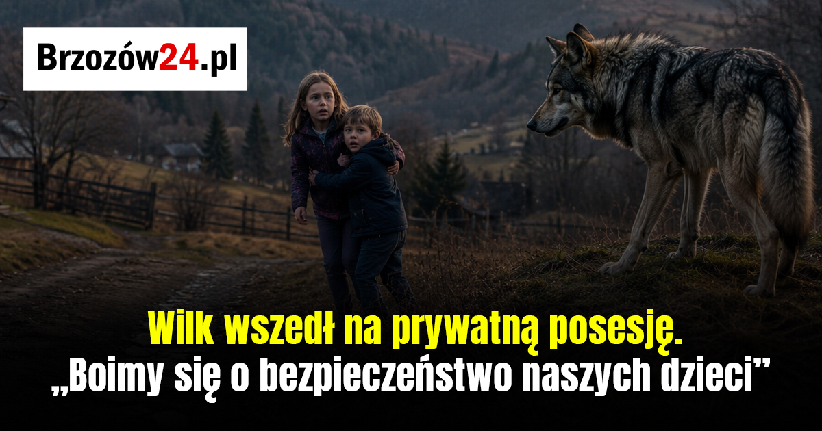 Wilk pojawił się na posesji w Jabłonce. W pobliżu było 20-miesięczne dziecko