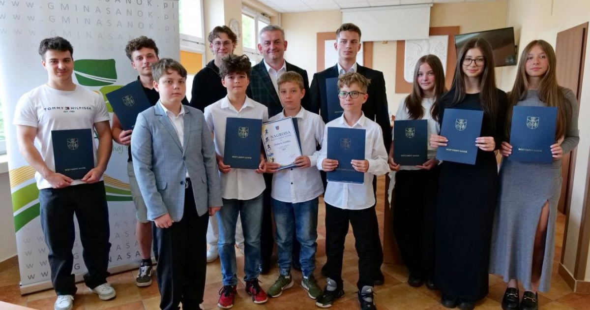 Młodzi sportowcy z Gminy Sanok nagrodzeni za swoje osiągnięcia [ZDJĘCIA]