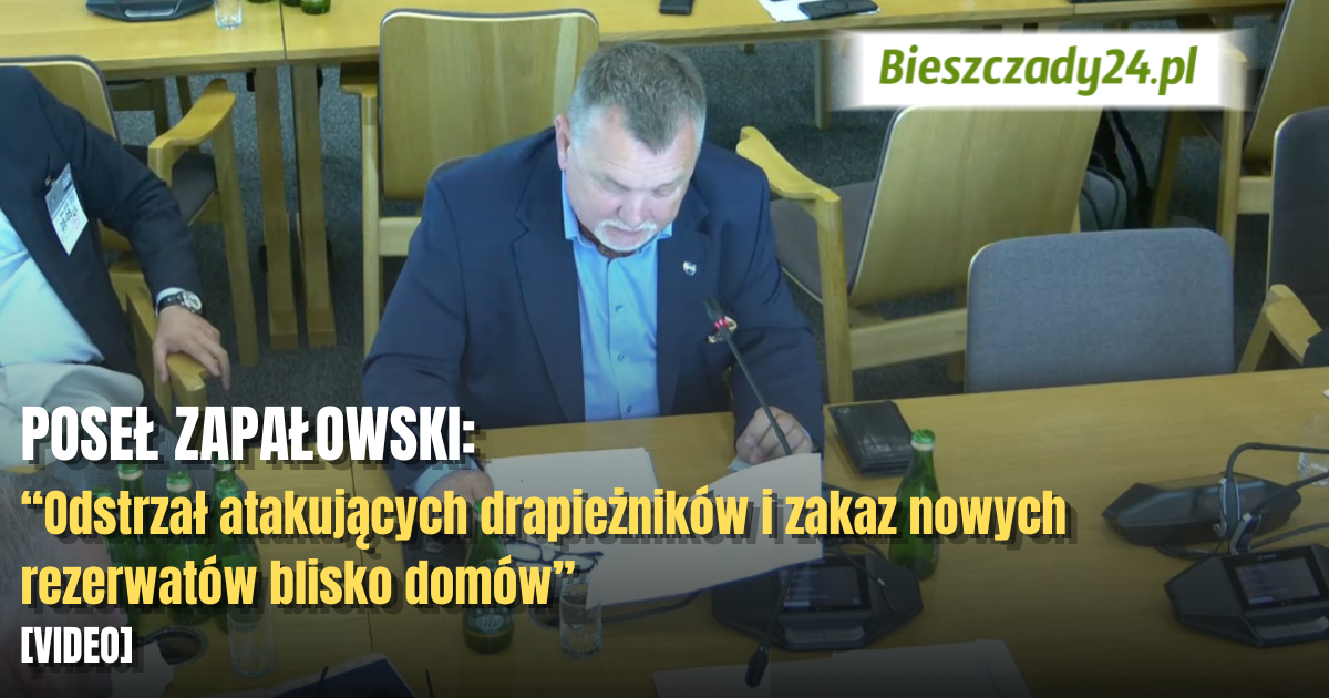 POSEŁ ZAPAŁOWSKI: Odstrzał atakujących drapieżników i zakaz nowych rezerwatów blisko domów [VIDEO]