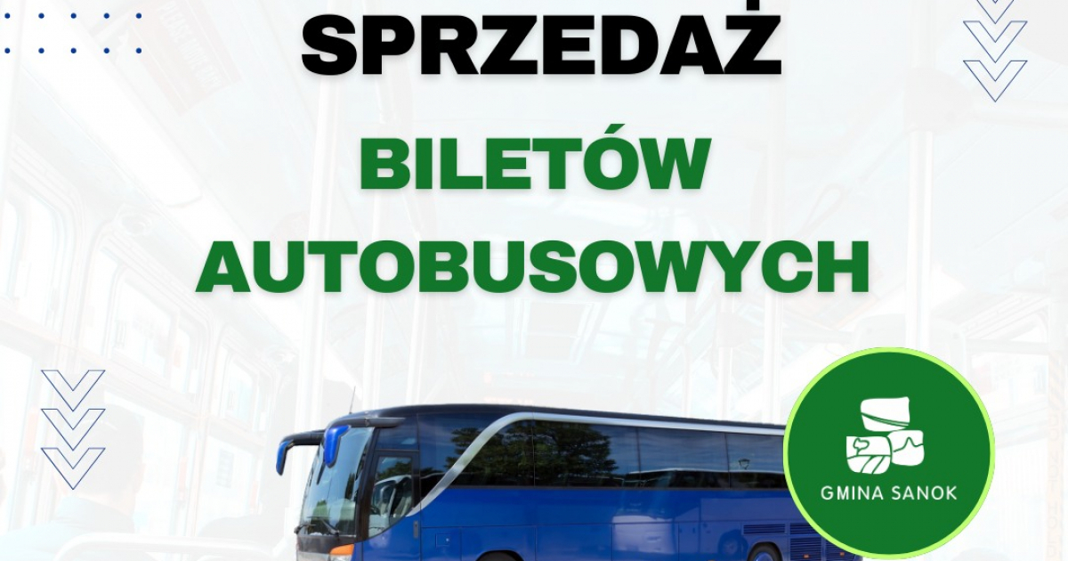 GMINA SANOK: Sprzedaż biletów miesięcznych przewoźnika SANTUR
