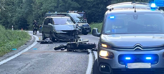 Tragiczny wypadek w Wujskiem. Nie żyje 48-letni motocyklista [ZDJĘCIA]
